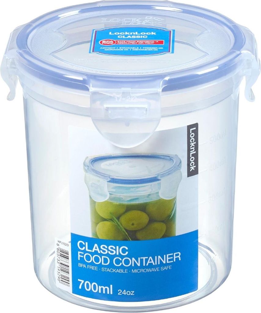 Lock & Lock HPL932D, Behälter, Rund, 0,7 l, Blau, Produktbild 