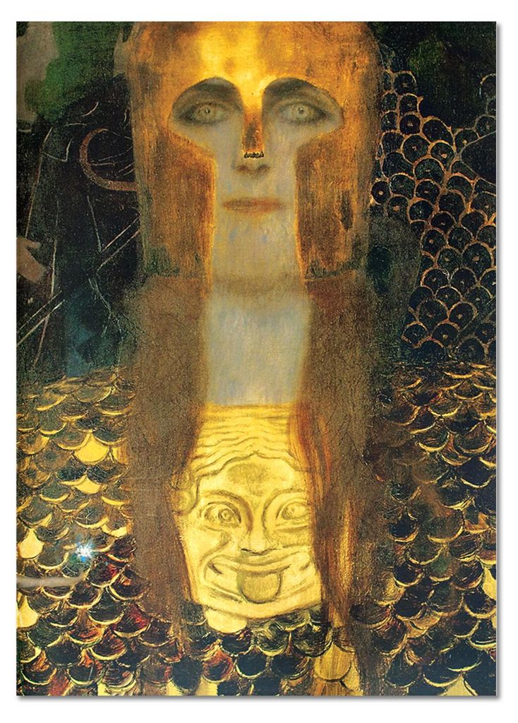 Giallobus - Nahaufnahme von Pallas Athena - Gustav Klimt - 100L x 140B cm - Bild - Acrylglas