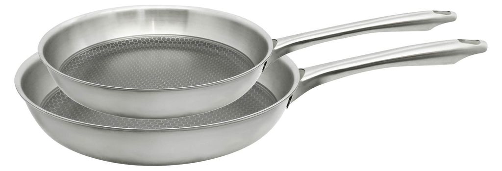 Set de 2 poêles 24 et 28 cm en acier inoxydable et Image du produit 