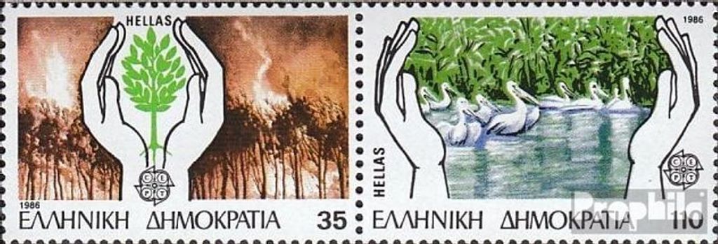 Briefmarken Griechenland 1986 Mi 1630A-1631A Paar (kompl.Ausg.) postfrisch Europa