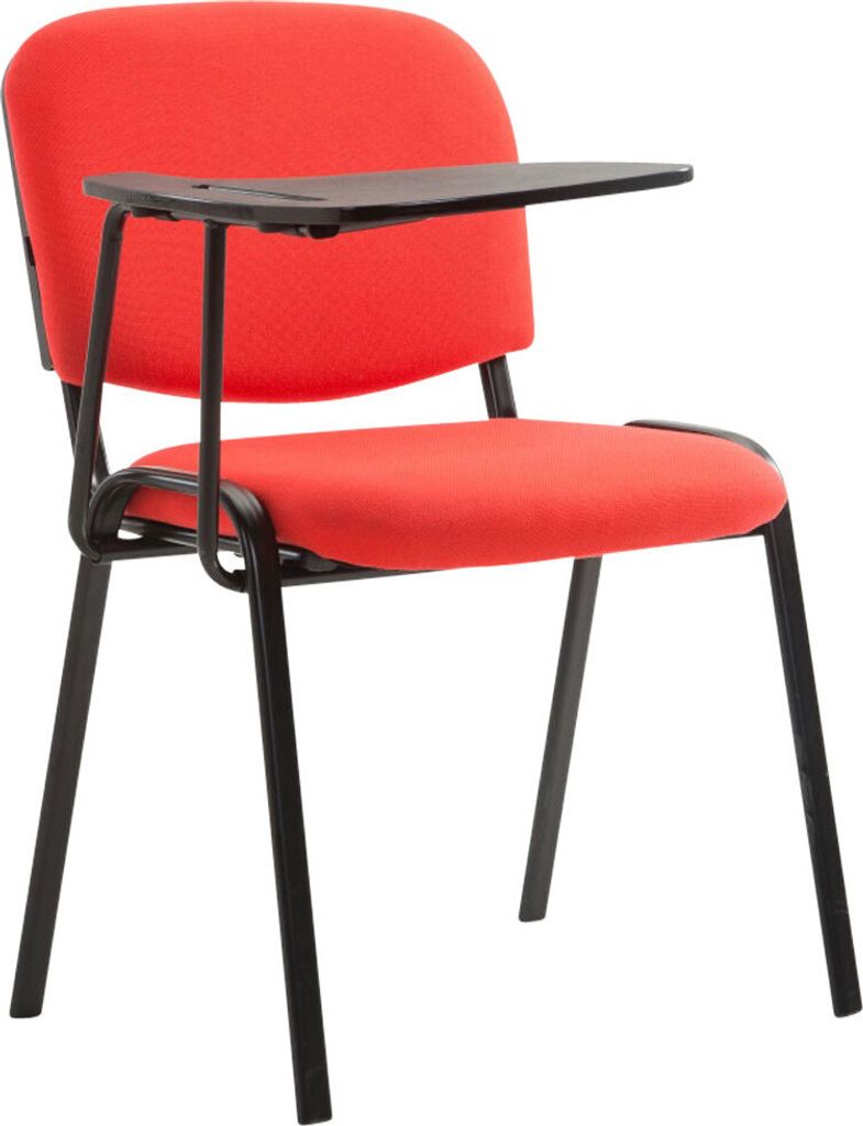 CLP Stuhl Ken mit Klapptisch Stoff mit gepolsterter Sitzfläche Farbe:rot