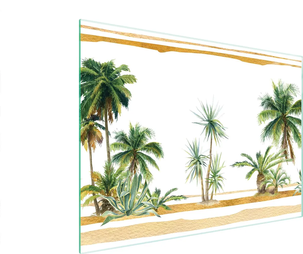 Tagliere in Vetro 40x30 Palme: Porta un'Atmosfera Tropicale in Tavola