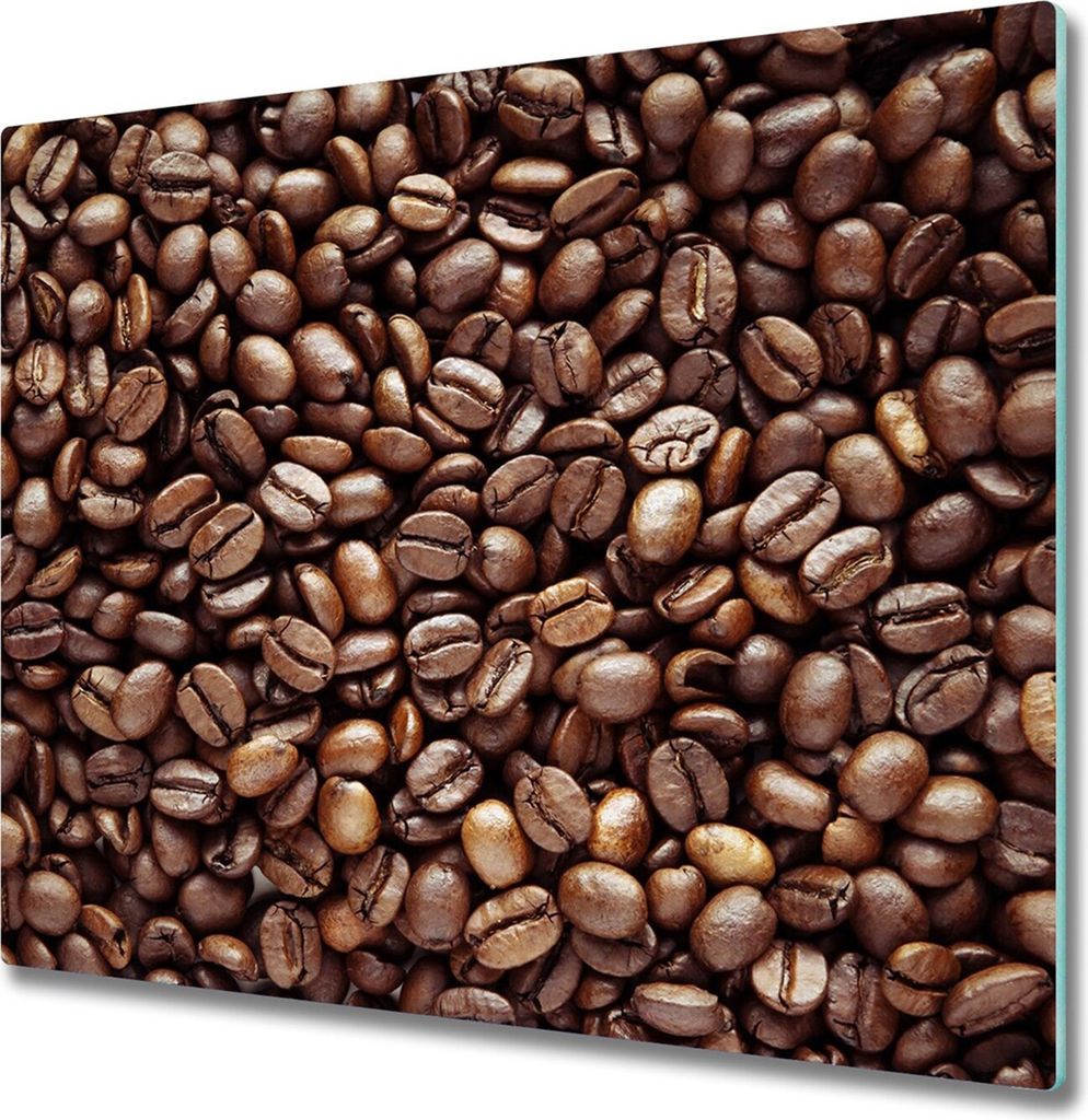 Glas Herdabdeckplatte 60x52 cm Spritzschutz Glasabdeckplatte Schneidebrett Kaffeebohnen