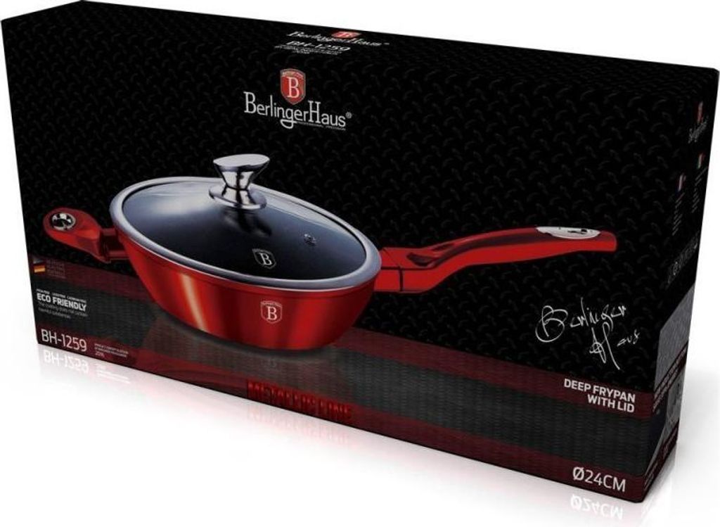 Patelnia Granitowa 32Cm Berlinger Haus Red Metallic Line Zdjęcie produktu 