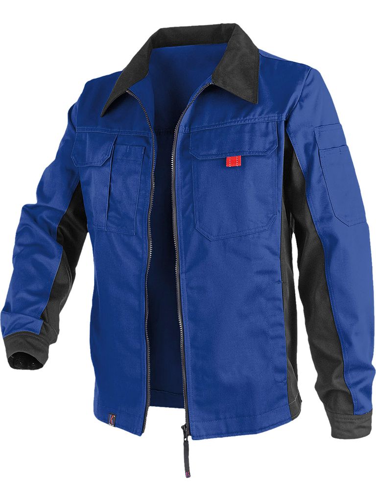 Kübler Jacke kornblau/schwarz 65%Polyester/35%Baumwolle Gr. 64