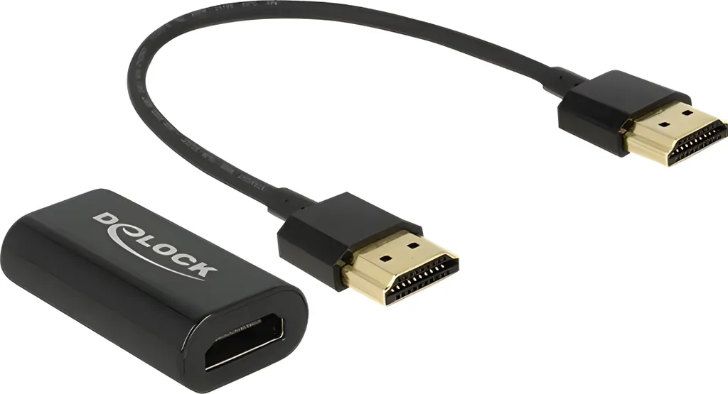 Delock Adattatore Video HDMI -> VGA 1080p - Chipset CH7101 Screwless 15cm