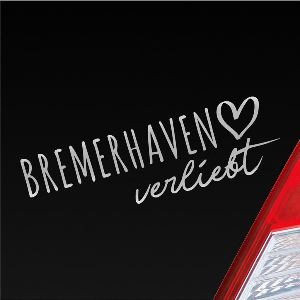Auto Aufkleber Bremerhaven verliebt Herz Stadt Heimat Liebe Produktbild 