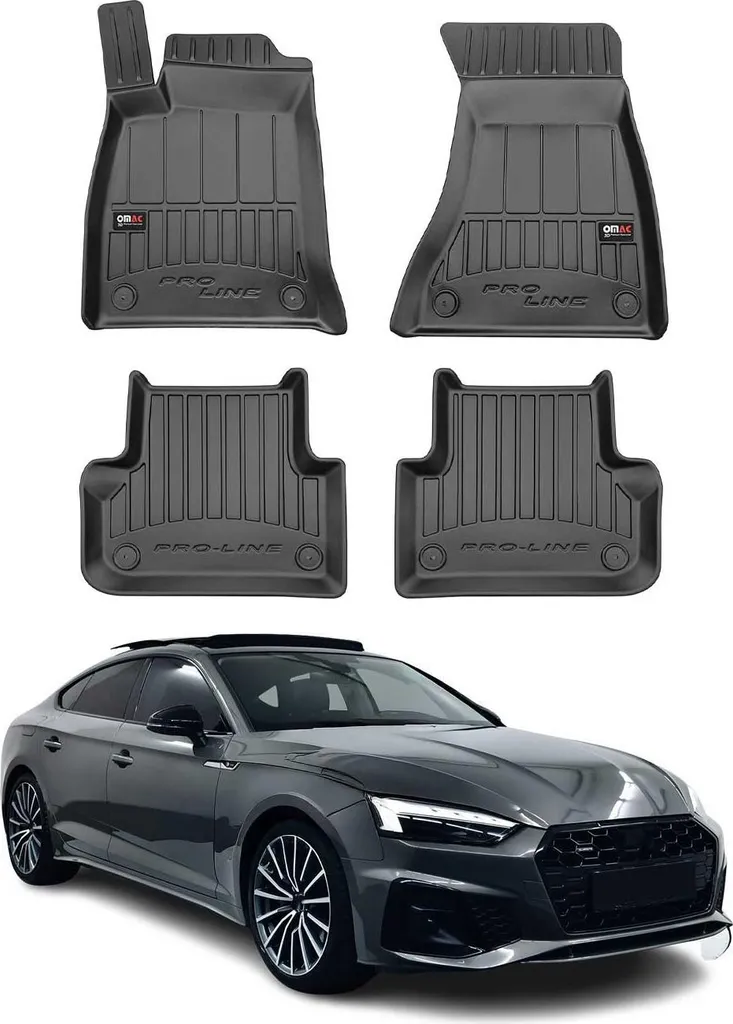 Tappetini 3D in Gomma TPE per Audi A5 Sportback F5 2016-2025 OMAC