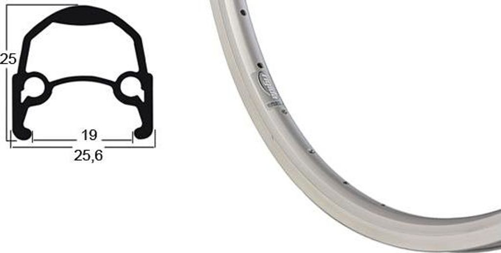 Ryde Felge Andra 10 Dv 19-622 36-Loch Silber Produktbild 
