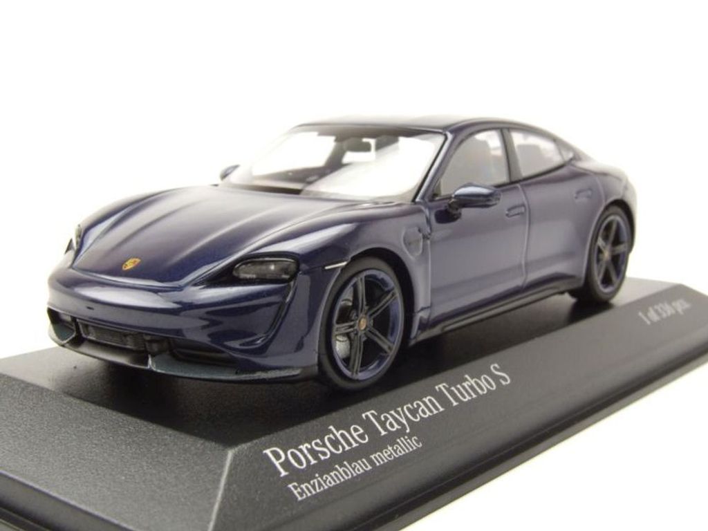 Minichamps 410068475 Porsche Taycan Turbo S 2020 blu Immagine del prodotto 