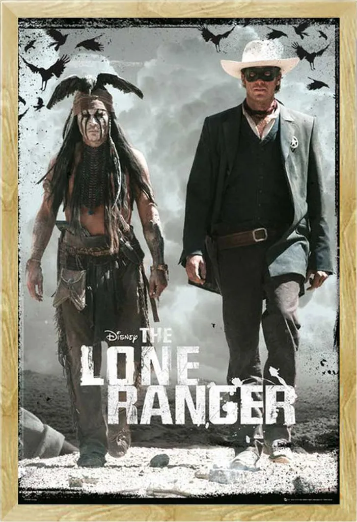 Set Poster Lone Ranger e Cornice Removibile Shinsuke Maxi MDF Faggio