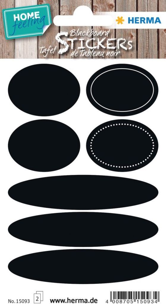 HERMA Tafel Etiketten HOME feeling "Ovale" 2 Blatt à 6 Sticker