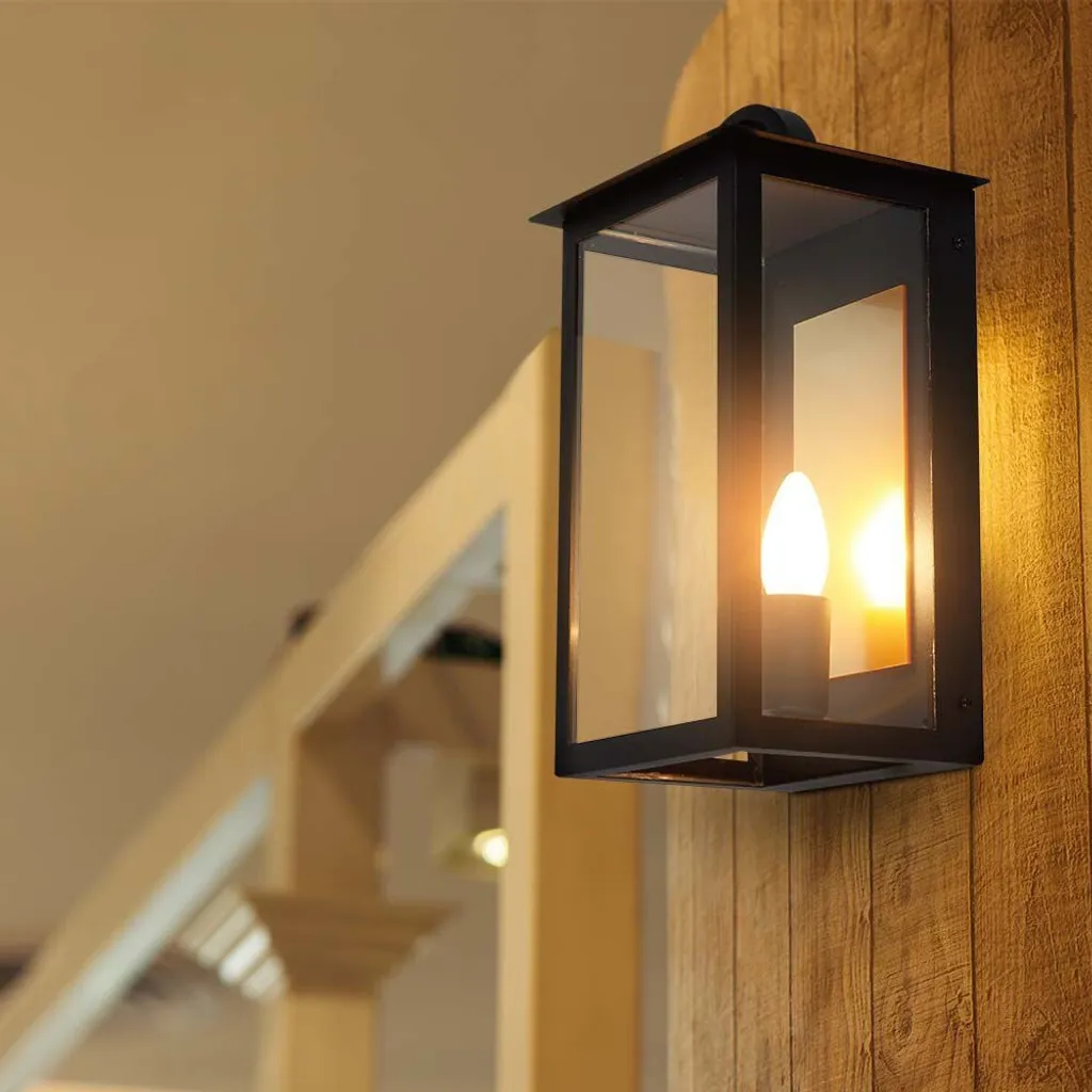 Applique Murale Extérieure Noire IP65 Design UP pour Ampoule E14 - 2