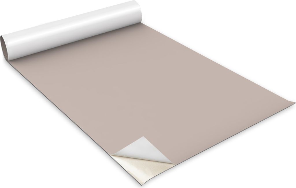 Selbstklebende Möbelfolie - Dekorationsfolie - Tischmöbel - Zuschneidbar - Farbe Hellbraun - 100 x 50 cm