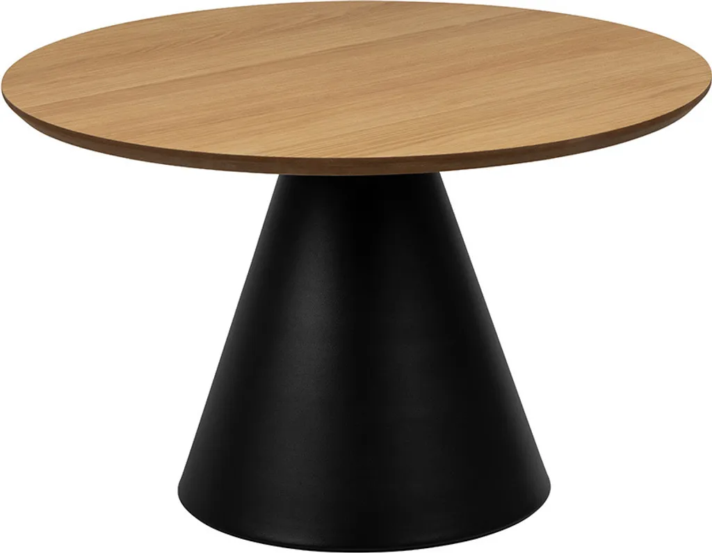 Table basse pour petit salon Daisy Noir Ø 65 cm en bois gain de place