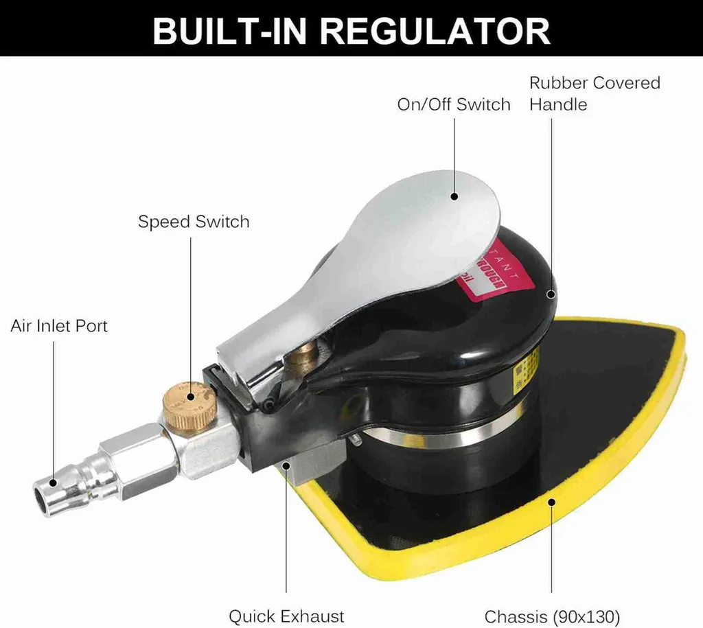 Ponceuse orbitale pneumatique compacte pour travaux de polissage fin - 7