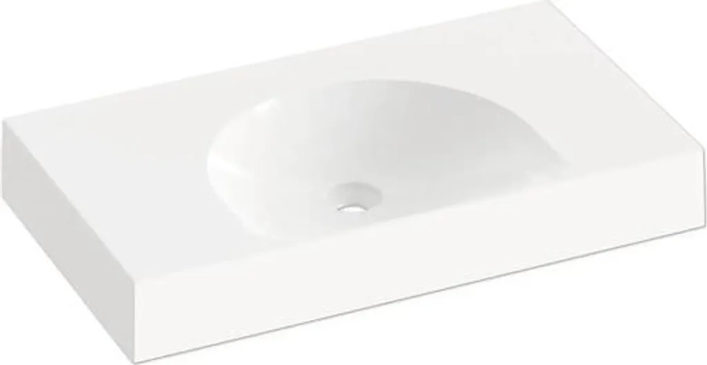 Lavabo RAVAK Lite marbre blanc 80 cm : design épuré et durable
