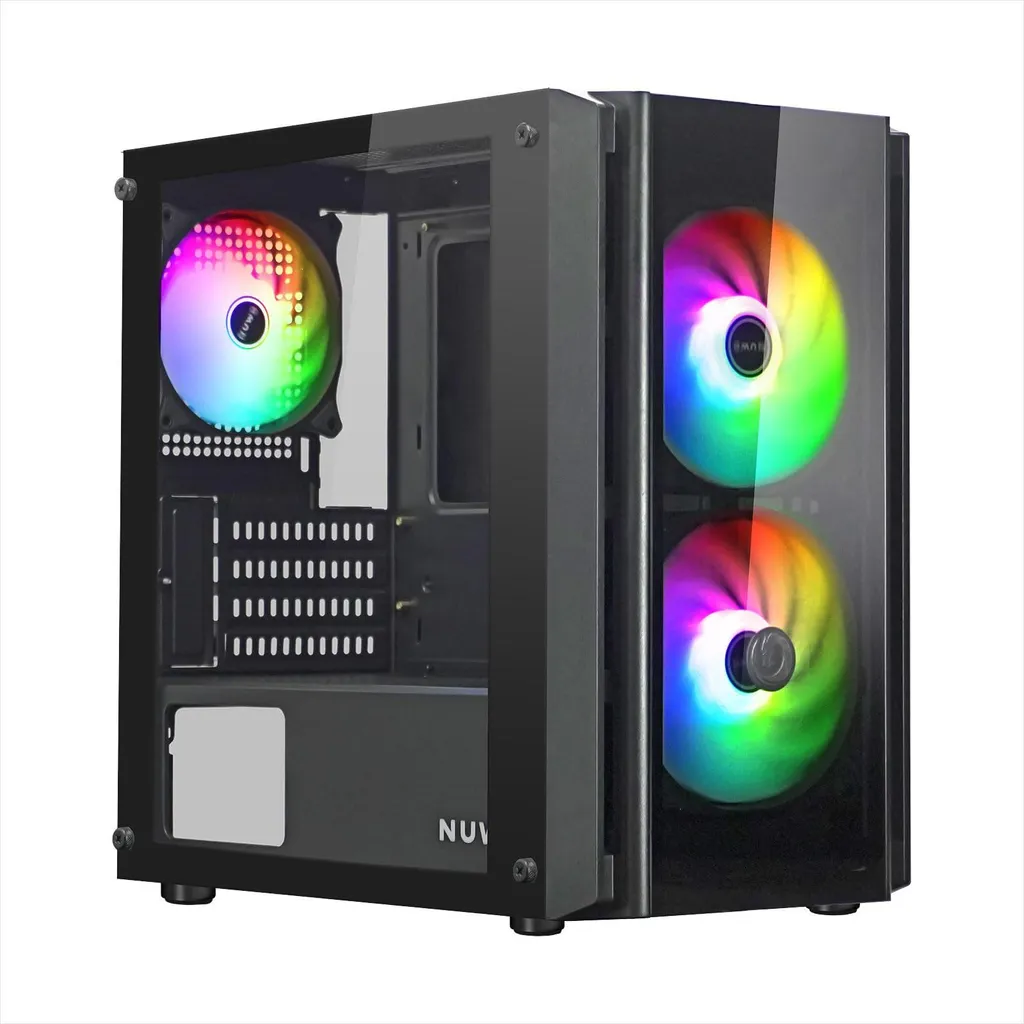 Boîtier PC MicroATX pour Setup Gaming Compact NUWO Blitz R28 Noir FRGB