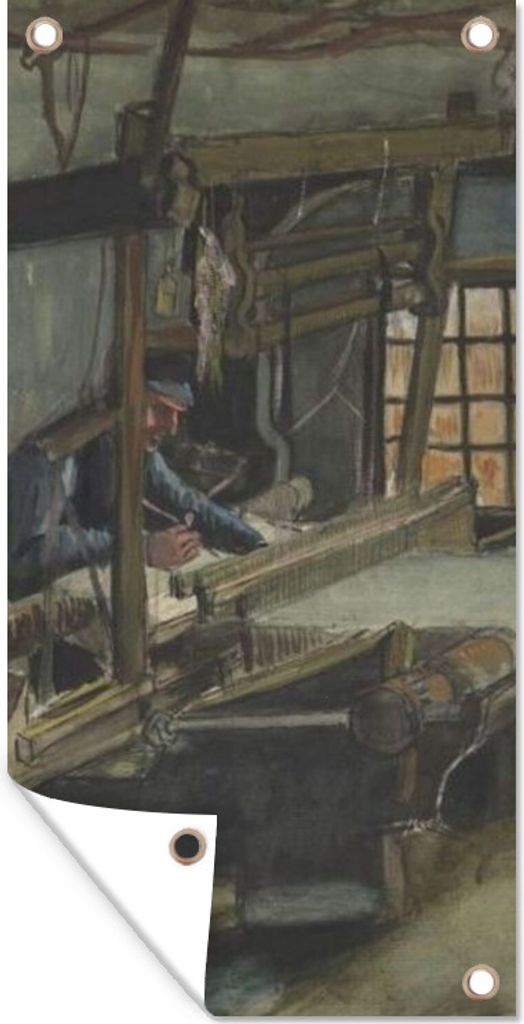 MuchoWow 30x60 cm Outdoor-Poster Gartendeko Sichtschutz Garten Poster für den Garten Weber - Vincent van Gogh