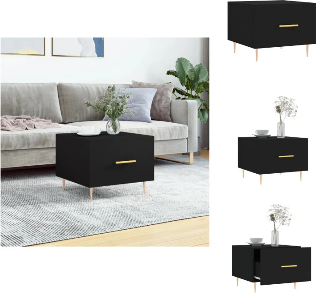 Tavolino Nero vidaXL 50x50 cm - Mobile Multiuso per Casa Moderna