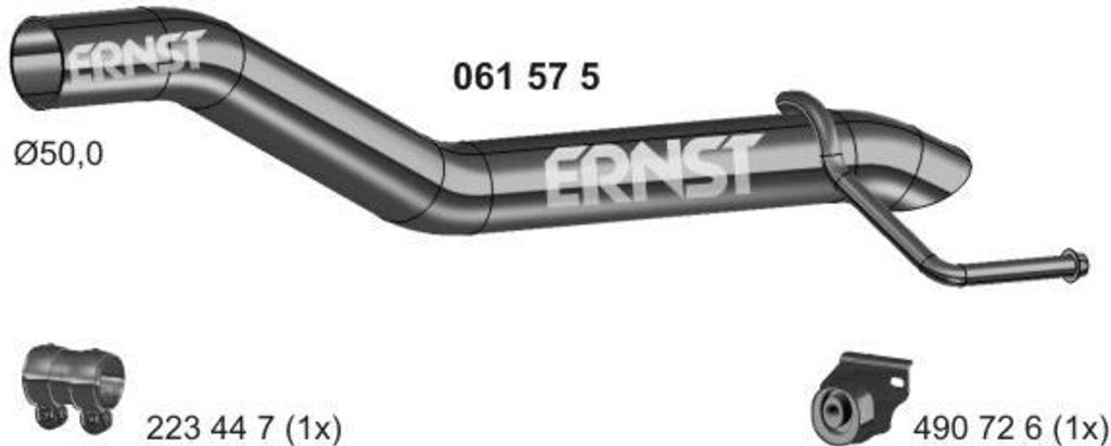 ERNST Abgasrohr Auspuffrohr für OPEL Astra J Sports Tourer (P10) Hinten 061575