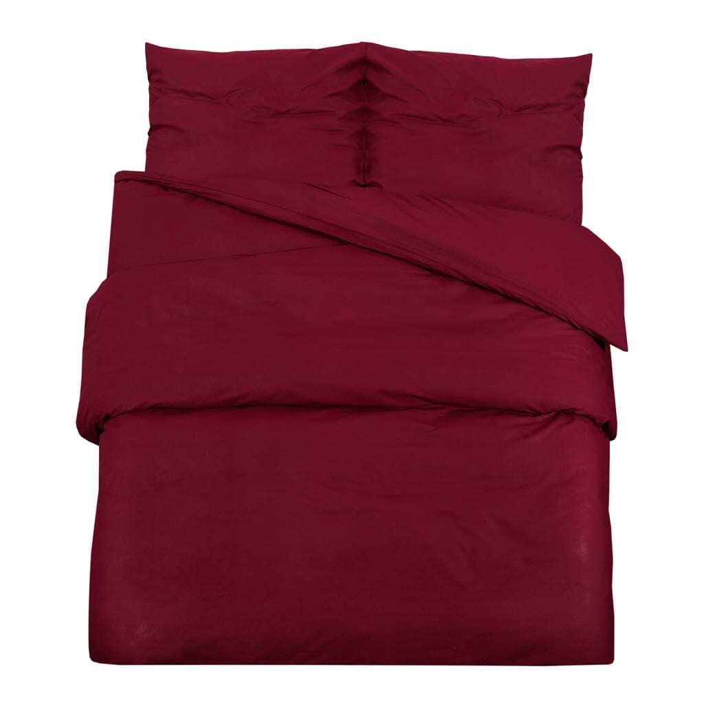 vidaXL Ensemble de literie Bordeaux rouge 140x200 cm Image du produit 