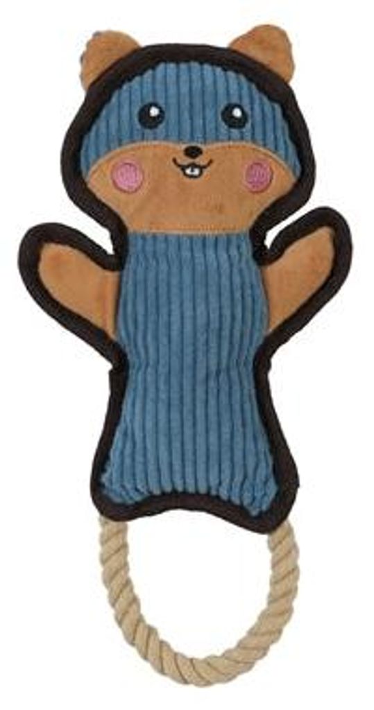 Zolux Hundespielzeug Buddy Hamster weich quietschend blau mit verstärkten Nähten 14x5x28 cm