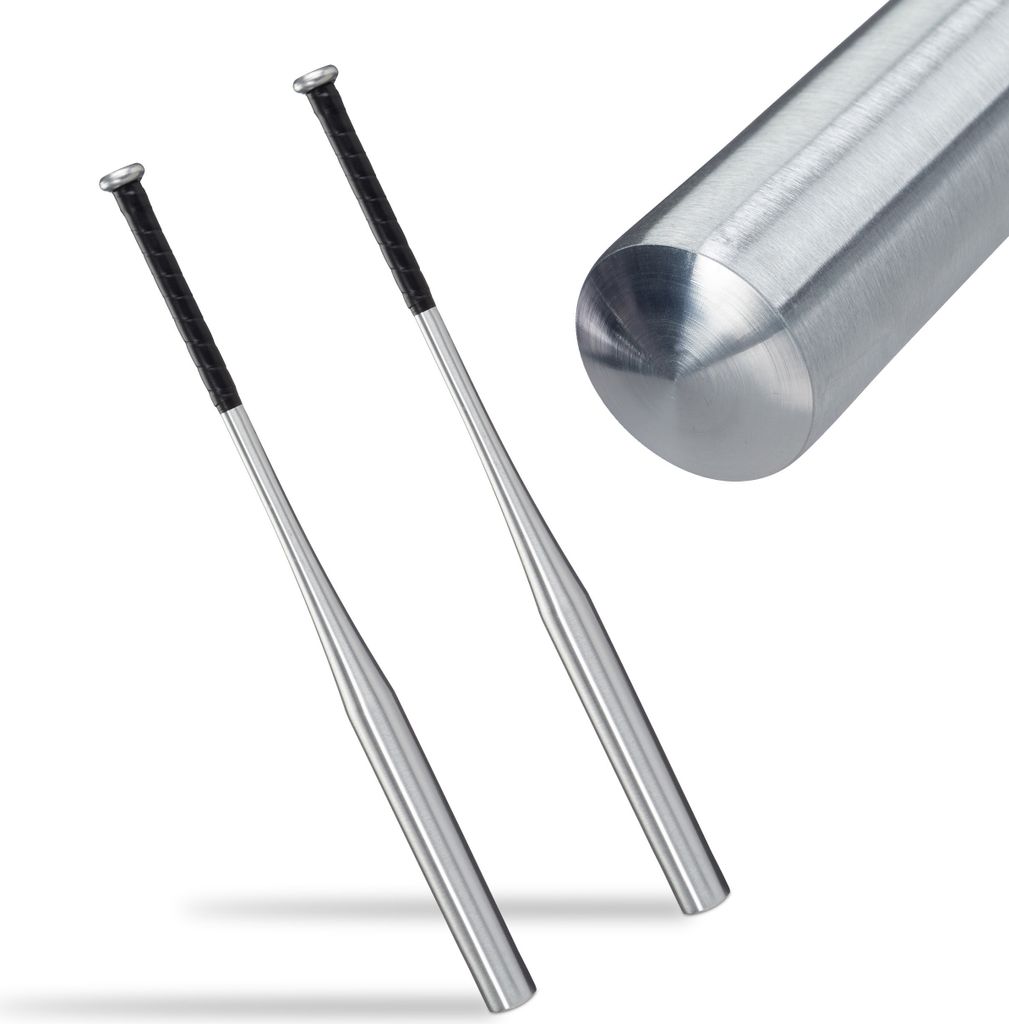 relaxdays 2 x Baseballschläger Aluminium