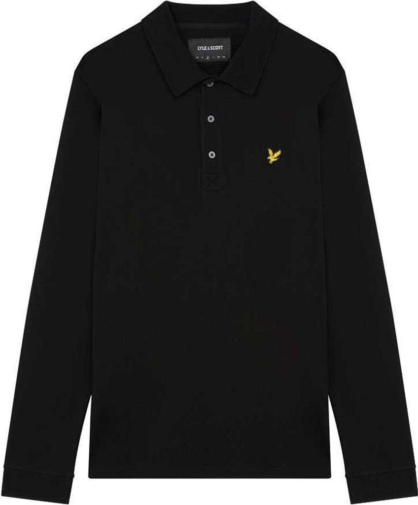 Lyle & Scott Lp400vog Langarm-polo Schwarz XS Mann Schwarz XS