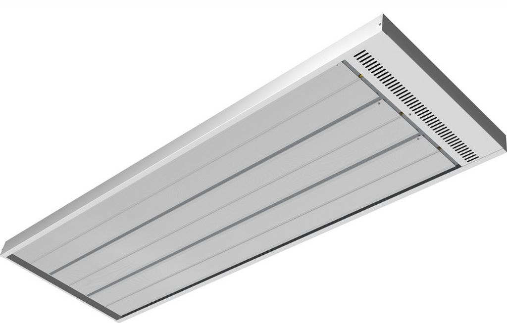 Revolutionärer Deckenstrahler in weiß geeignet für größere Räume Etherma, Leistung:3600 Watt