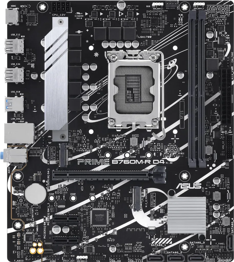 ASUS PRO B760M-R D4 mATX Motherboard - Migliori Prezzi Online Italia