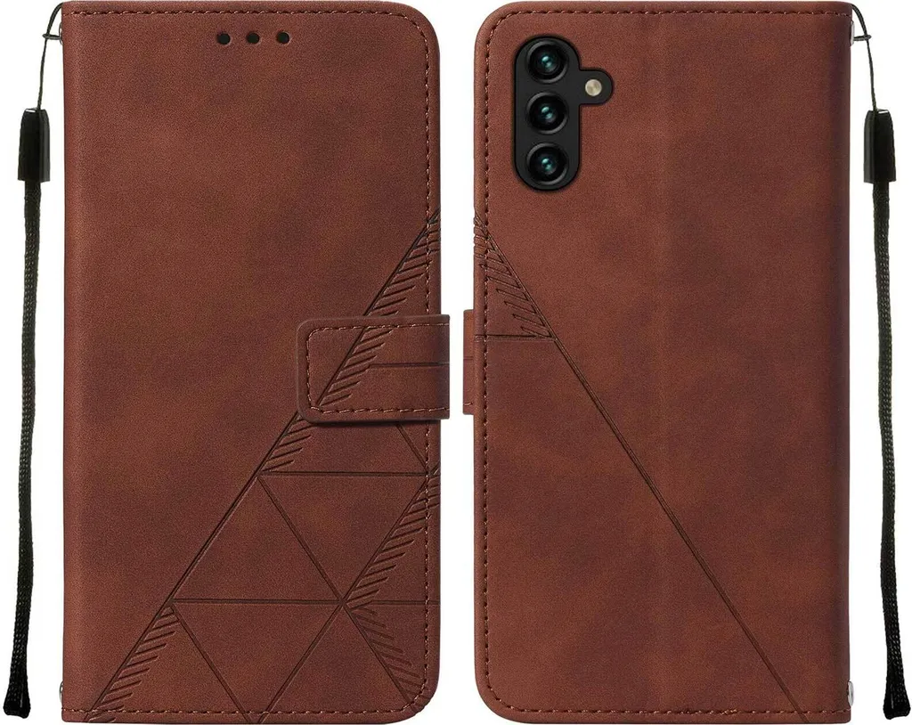 Cover Portafoglio Samsung A13 5G Marrone Elegante con Porta Carte