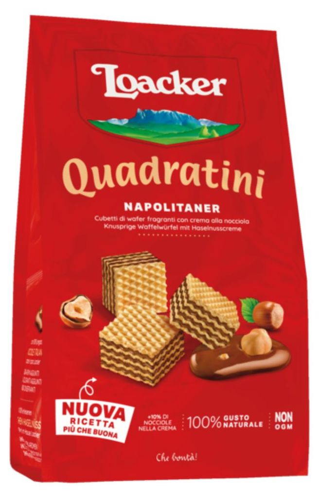 Loacker Quadratini Napolitan oplatkové plátky ve formě Obrázek produktu 