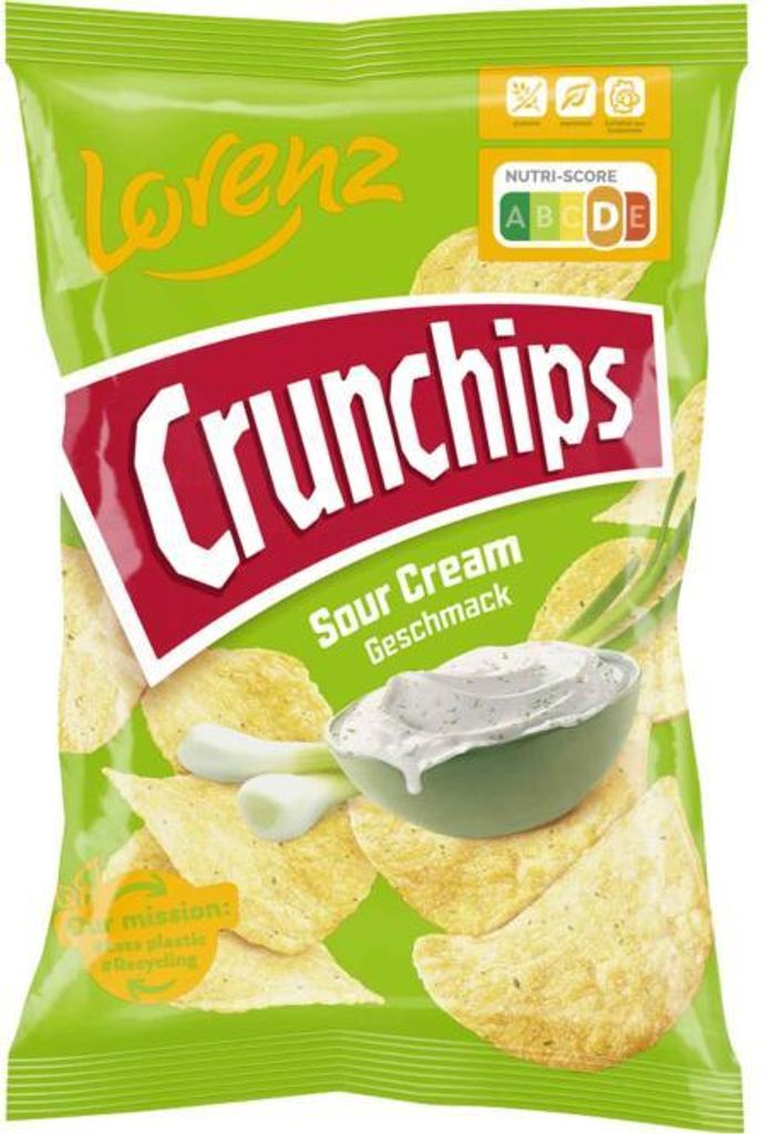 Crunchips 310589 Crunchips Sour Cream Chips 150,0 g Immagine del prodotto 