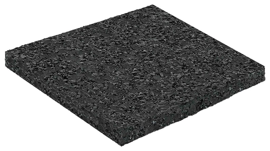 vidaXL Gummigranulat-Patiopad Schwarz 9 x 9 x 0,6 cm Gummi