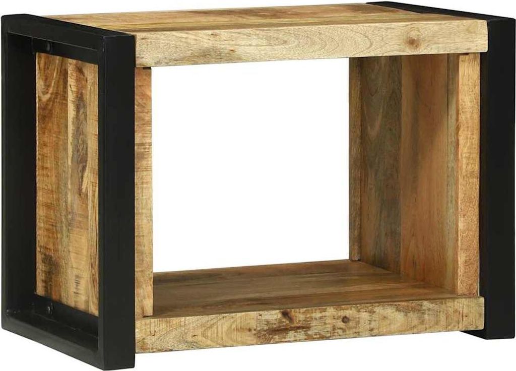 Wandwürfel mit Speicher Braun 55 x 35 x 40 cm Massivholz Mango