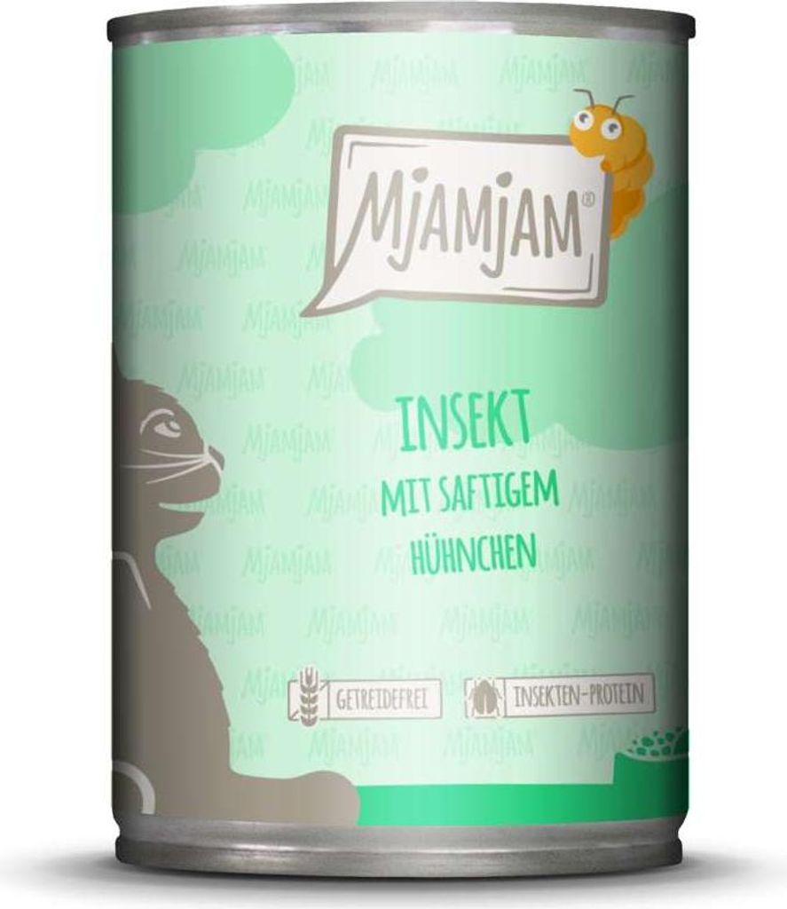 MjAMjAM Cat - Leckere Mahlzeiten Dose 6x400g | Insekt & Produktbild 
