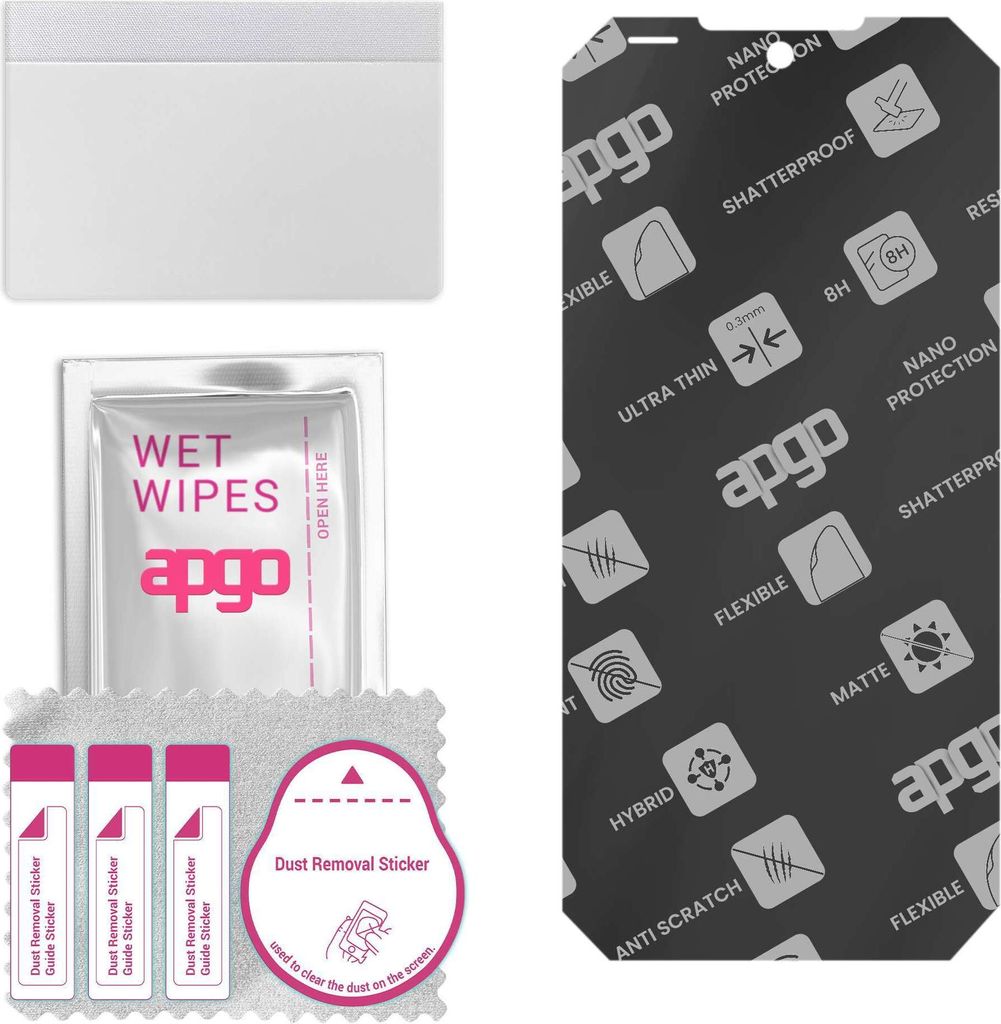 apgo Hybrid Schutzglas, Matt, kompatibel mit Doogee V MAX, Flexible Nano Glass, toller Ersatz für Hartglas, kratzfester Displayschutzglas, Display...