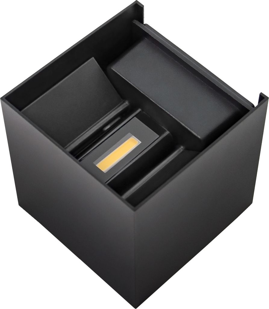 PremiumX Wandleuchte LWS7BS LED Schwarz 7W 475 LM Bewegungsmelder Wandlampe
