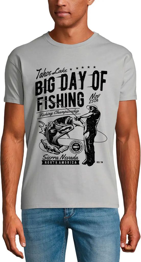 Herren Grafik T-Shirt Großer Tag der Fischerei - nevada fisherman – Big Day Of Fishing - Nevada Fisherman – Öko-Verantwortlich Vintage Jahrgang