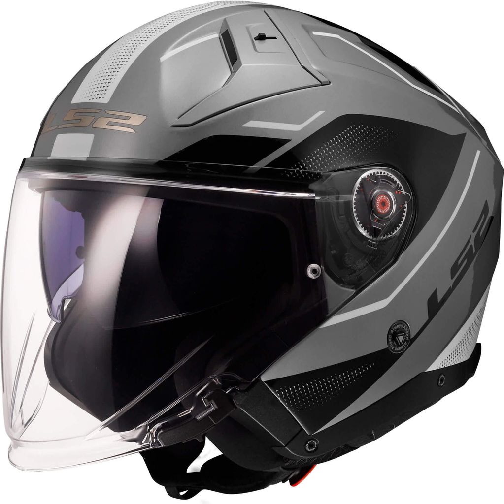 Jet Helm LS2 OF603 INFINITY II Veyron Glänzend Hellgrau Produktbild 