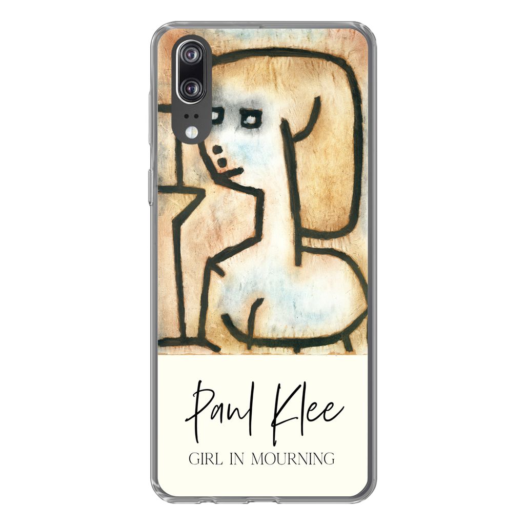 MuchoWow Handyhülle Schutzhülle Hülle für Huawei P20 Kunst - Paul Klee - Trauerndes Mädchen Silikon Softcase Handy Hülle - Hardcover