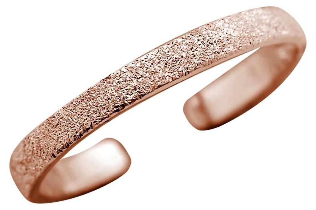 Zehenring Zehring schmal sandgestrahlt 925 Silber rosegold Produktbild 