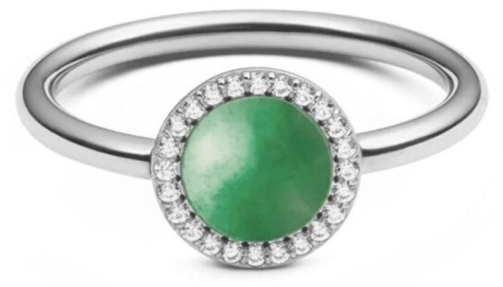 Stahlring mit Jadeit und Kristallen Audrey DW0040135 - Schaltung: 62 mm