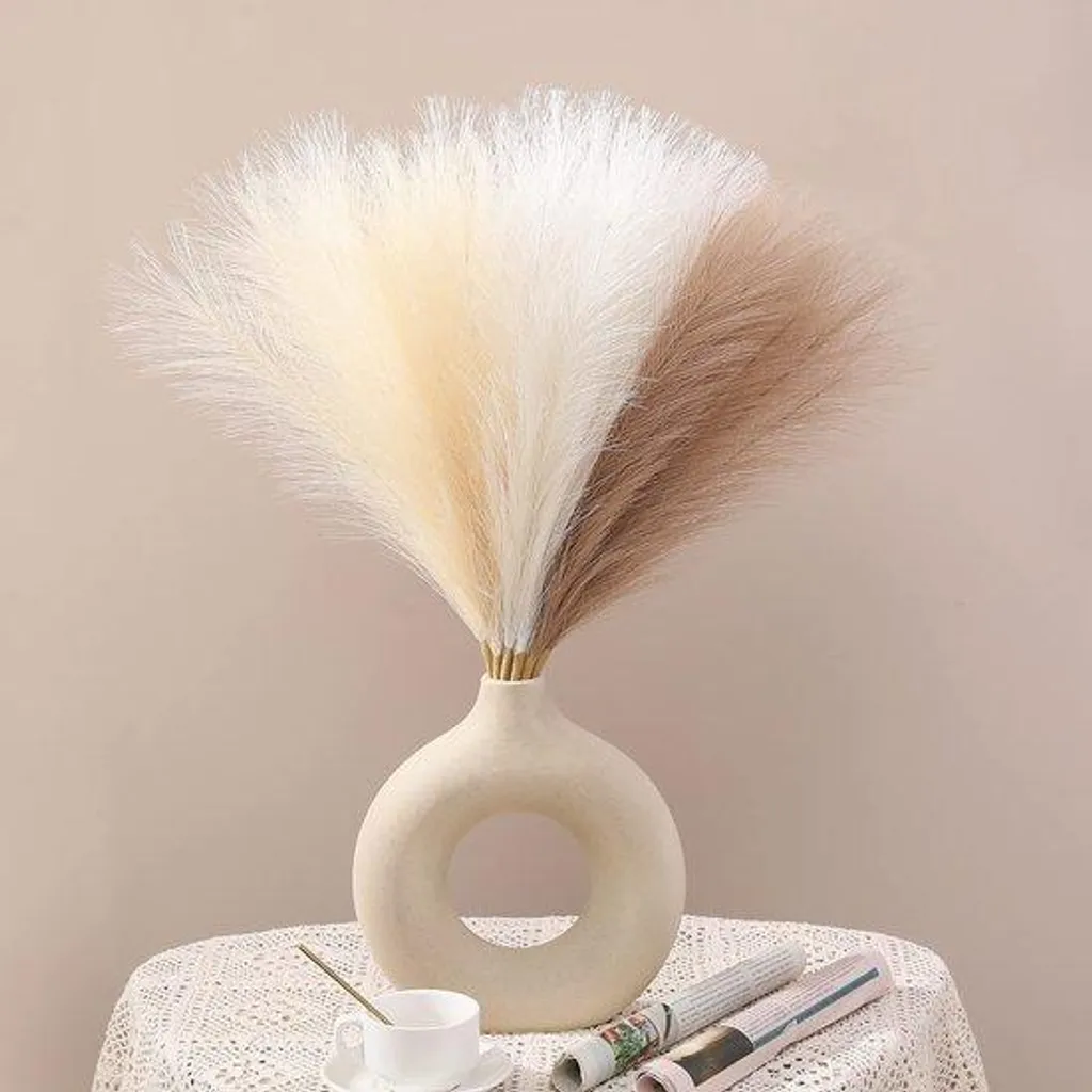 Plante artificielle pampa blanche 45cm petit modèle pour vase de table