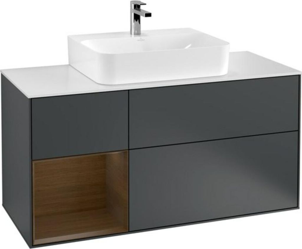 V&B Waschtischunterschrank Finion 120cm, Pl w m, Rg l wa ven, md bl. m Lac