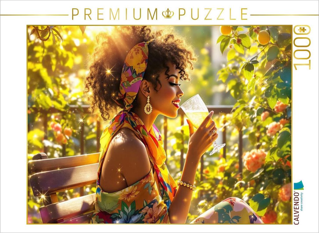 CALVENDO Puzzle Ein kühler Schluck | 1000 Teile Lege-Größe 64x48cm Foto-Puzzle für glückliche Stunden