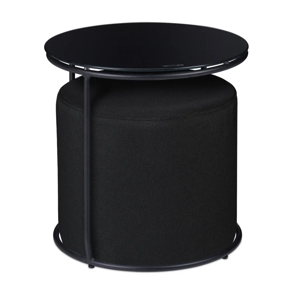 Table d'appoint et tabouret noir : la solution pour petits espaces - 7