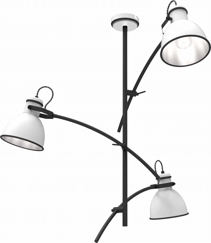 Plafonnier design noir ZUMBA 33-72061 en métal pour salon et bureau