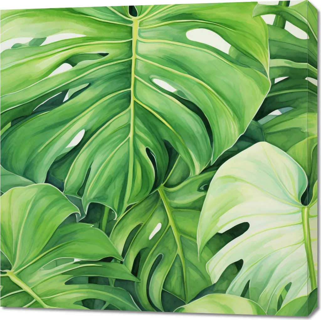 Tableau Image 90 x 90 cm Les secrets des feuilles - Décoration Murale
